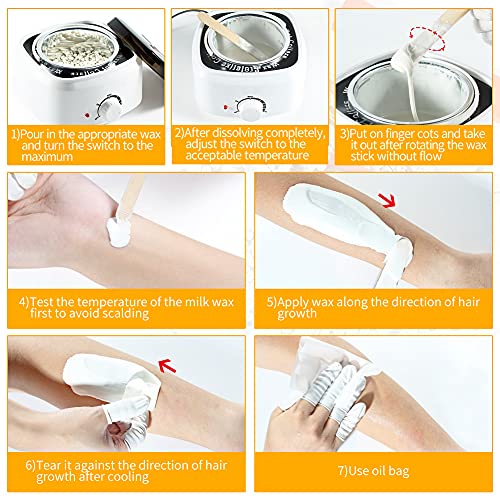 Waxing Kit Wax Warmer for Hair Removal at Home Waxing Kit for Women Include M...