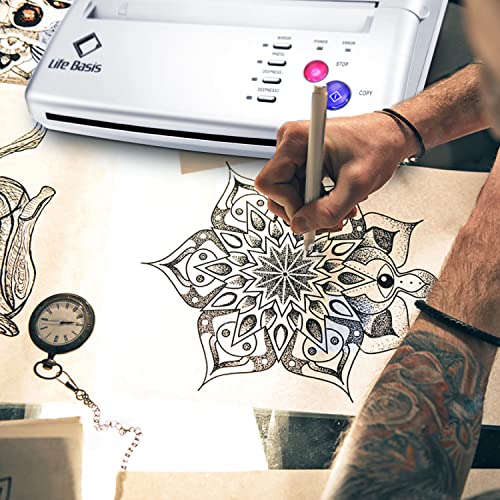 Life Basis Tattoo Stencil Transfer Machine Thermal Tattoo Kit Copier Printer ...