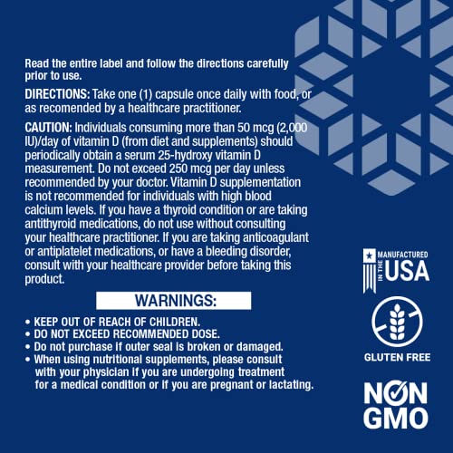 Life Extension Vitamins D and K with Sea-Iodine – Bone, Brain, Thyroid & Arte...