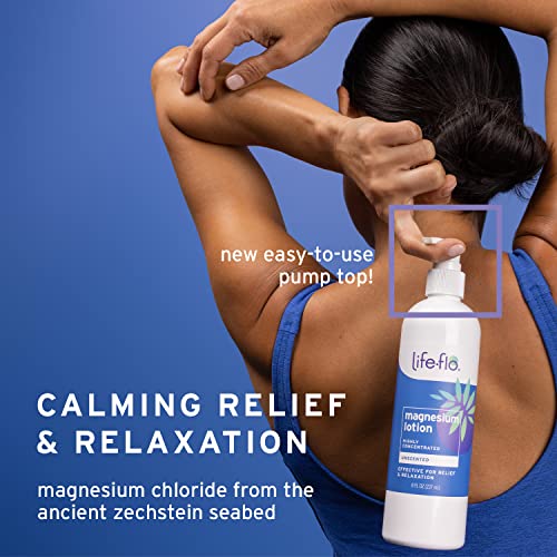 Life-flo Magnesium Lotion, Unscented Massage & Body Lotion, Relief & Relaxati...