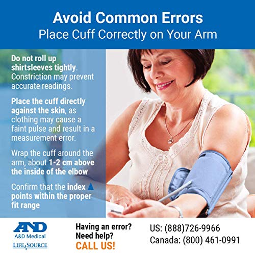 LifeSource Upper Arm Blood Pressure Monitor with Extra Large Cuff (UA-789AC)