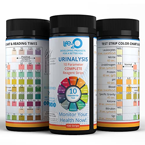 Complete 10-in-1 Urine Test Strips 100ct | Urinalysis Dip-Stick Testing Kit |...