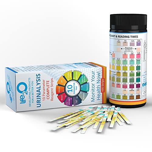 Complete 10-in-1 Urine Test Strips 100ct | Urinalysis Dip-Stick Testing Kit |...