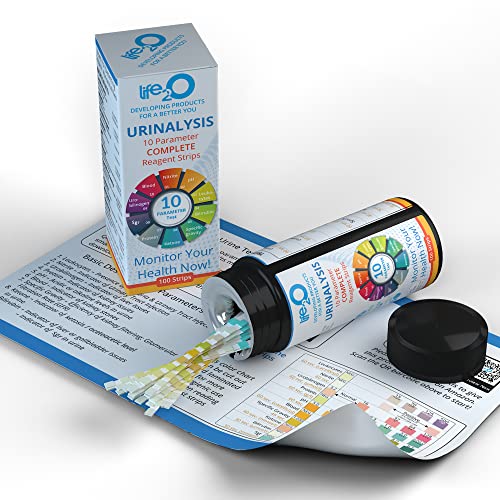 Complete 10-in-1 Urine Test Strips 100ct | Urinalysis Dip-Stick Testing Kit |...
