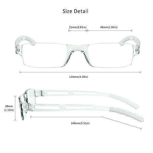 4 Pairs Reading Glasses, Blue Light Blocking Glasses, Computer Reading Glasse...