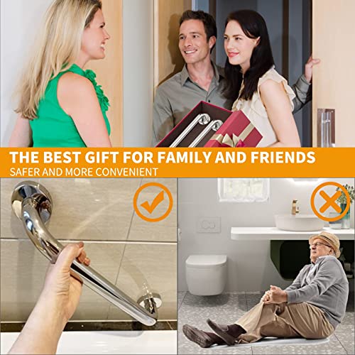 2 Pack Grab Bars for Bathroom, 18 Inch Chrome Stainless Steel Shower Grab Bar...