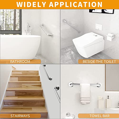 2 Pack Grab Bars for Bathroom, 18 Inch Chrome Stainless Steel Shower Grab Bar...