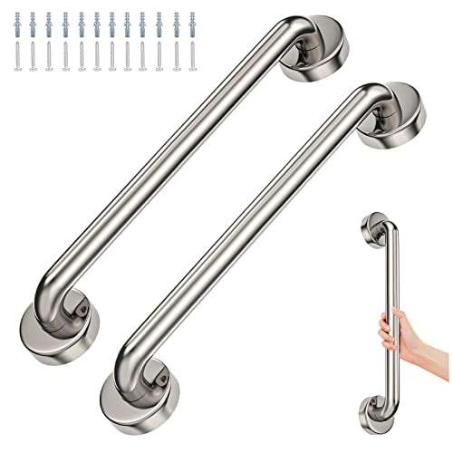 2 Pack Grab Bars for Bathroom, 18 Inch Chrome Stainless Steel Shower Grab Bar...