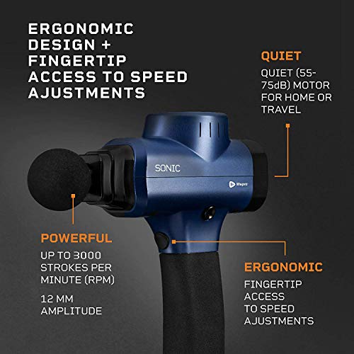 Sonic Handheld Percussion Massage Gun - Deep Tissue Massager for Sore Muscle ...