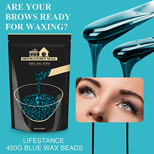 Hard Wax Beads, Lifestance 1lb Waxing Beads, Brazilian Bikini Wax with 10 App...