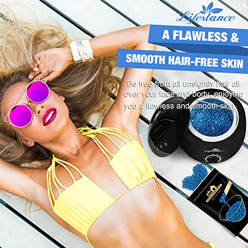 Lifestance Waxing Kit Hair Removal Starter Wax Warmer Kit with 47 Wax Accesso...