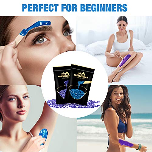 Lifestance Waxing Kit Hair Removal Starter Wax Warmer Kit with 47 Wax Accesso...