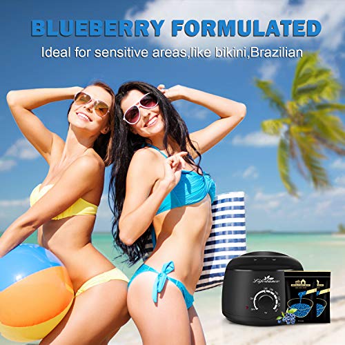 Lifestance Waxing Kit Hair Removal Starter Wax Warmer Kit with 47 Wax Accesso...