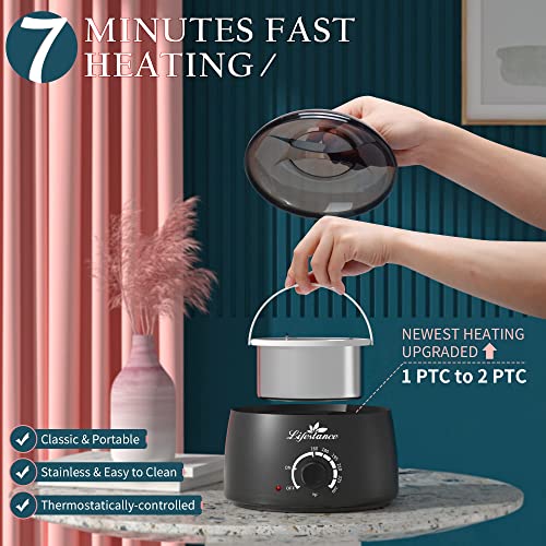Lifestance Waxing Kit, L3 Wax Warmer Hair Removal for Women Men, Waxing Pot P...