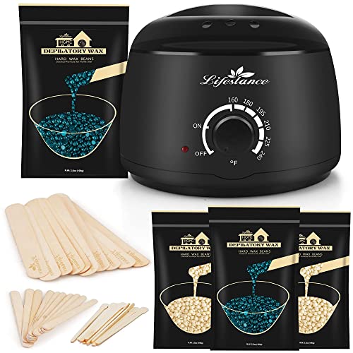 Lifestance Waxing Kit, L3 Wax Warmer Hair Removal for Women Men, Waxing Pot P...