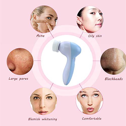 8-in-1 Facial Brush Set, Waterproof Facial Cleansing Brush Exfoliating Brush ...