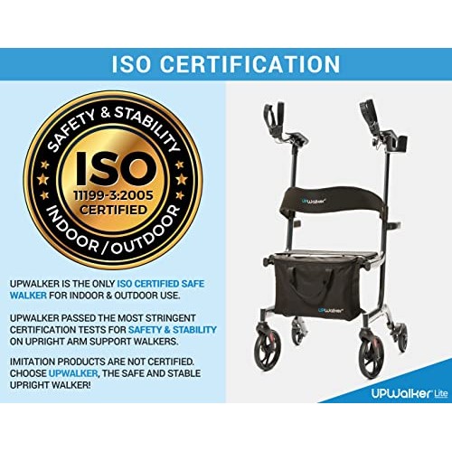 UPWalker Lite Original Upright Walker – Lightweight, Stand Up Rollator Walker...