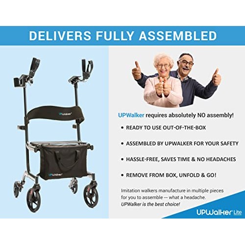 UPWalker Lite Original Upright Walker – Lightweight, Stand Up Rollator Walker...