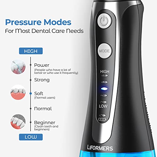 LIFORMERS Cordless Water Flosser for Teeth, Gums, Braces, Dental Care Floss 5...