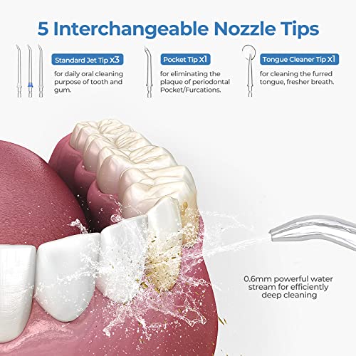 LIFORMERS Cordless Water Flosser for Teeth, Gums, Braces, Dental Care Floss 5...