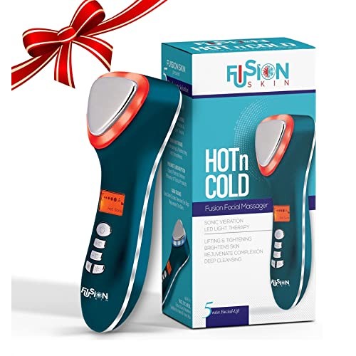 Lift Care Fusion Skin Hot & Cold Dual Facial Massager Facial Device w/Red &Bl...