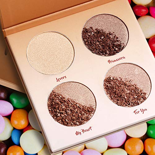 Highlighter Palette，Highlighter Makeup Palette, Glow Bronzer Highlighter Pow...