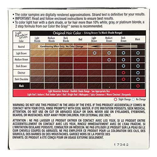 Light Mountain Natural Hair Color & Conditioner, Black, 4 oz (113 g) (Pack of 3)