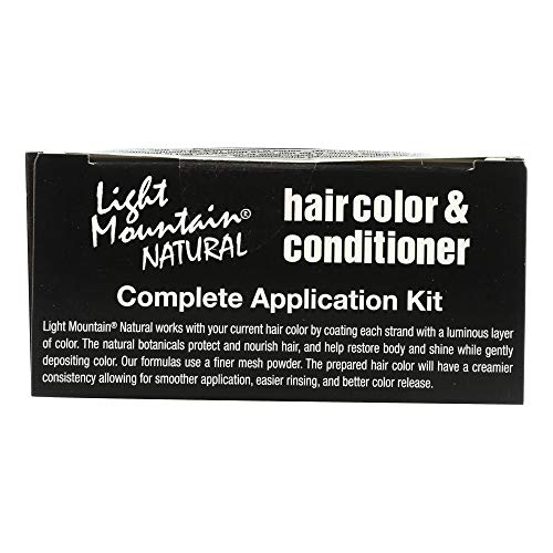 Light Mountain Natural Hair Color & Conditioner, Black, 4 oz (113 g) (Pack of 3)