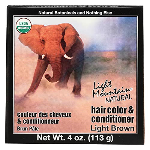 Light Mountain Natural Hair Color & Conditioner, Light Brown, 4 oz (113 g) (P...