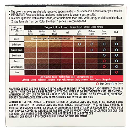 Light Mountain Natural Hair Color & Conditioner, Medium Brown, 4 oz (113 g) (...