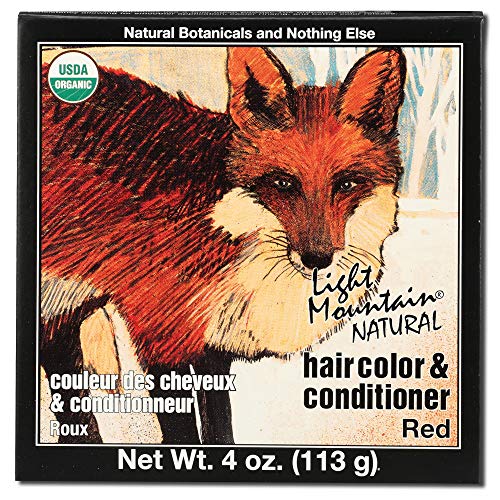 Light Mountain Natural Hair Color & Conditioner, Red, 4 oz (113 g) (Pack of 3)