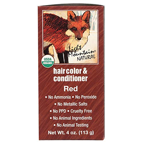 Light Mountain Natural Hair Color & Conditioner, Red, 4 oz (113 g) (Pack of 3)