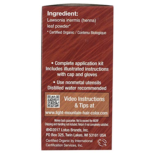Light Mountain Natural Hair Color & Conditioner, Red, 4 oz (113 g) (Pack of 3)