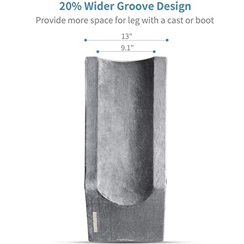 LightEase Memory Foam Leg Support and Elevation Pillow w/Dual Handles for Sur...