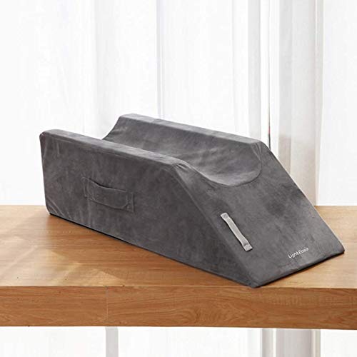 LightEase Memory Foam Leg Support and Elevation Pillow w/Dual Handles for Sur...