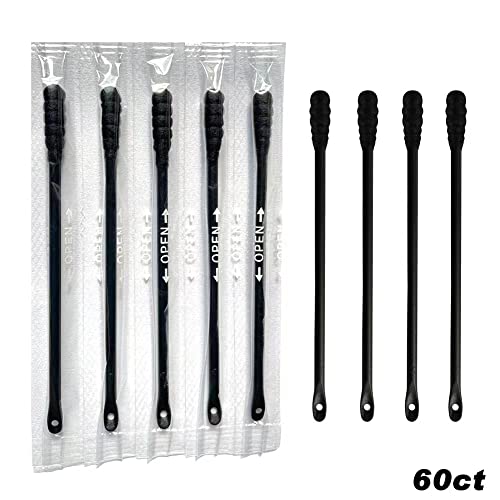 Lightwind 60 Count Ear Wax Removal, Disposable Ear Cleaner with Spiral Cotton...