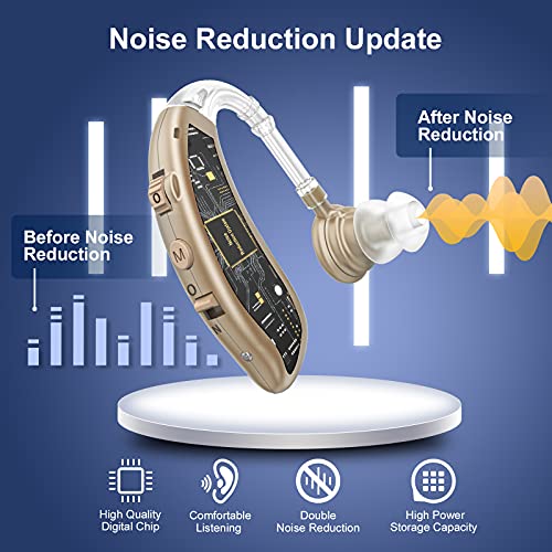 Hearing Aids for Seniors Rechargeable with Noise Cancelling, Nano Hearing Aid...