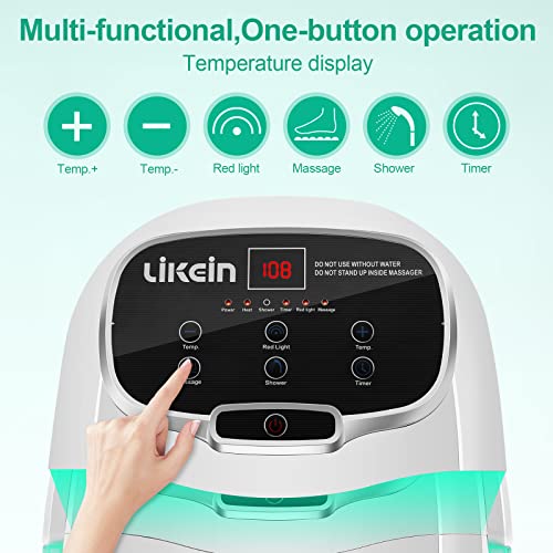 Foot Spa with Heat and Massage and Jets with Motorized Rollers, Foot Massager...