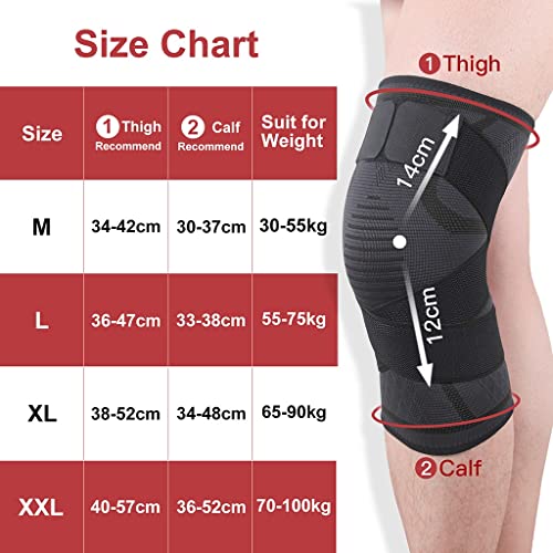 2PCS Sports Knee Pad Men Pressurized Elastic Support Fitness Gear Basketball ...