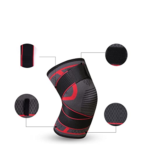 2PCS Sports Knee Pad Men Pressurized Elastic Support Fitness Gear Basketball ...