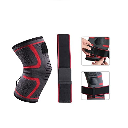 2PCS Sports Knee Pad Men Pressurized Elastic Support Fitness Gear Basketball ...