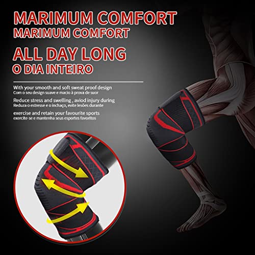 2PCS Sports Knee Pad Men Pressurized Elastic Support Fitness Gear Basketball ...