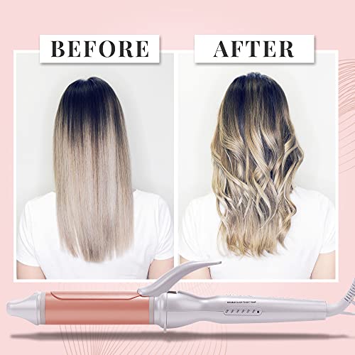 Curling Iron - 1 1/4 Inch Barrel Curling Wand for All Hair Types, Ceramic Hai...