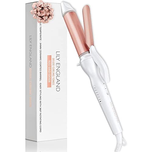 Curling Iron - 1 1/4 Inch Barrel Curling Wand for All Hair Types, Ceramic Hai...