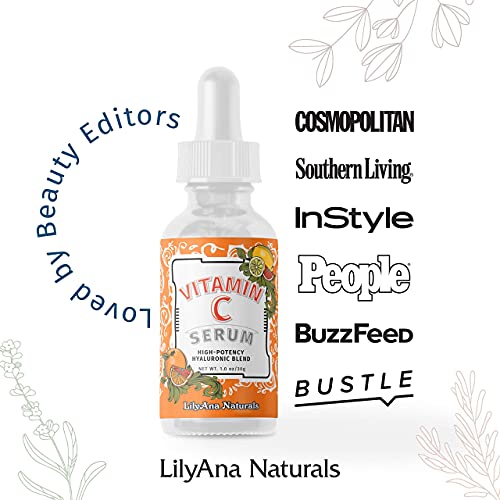 LilyAna Naturals Vitamin C Serum for Face - Made in USA, Face Serum with Hyal...