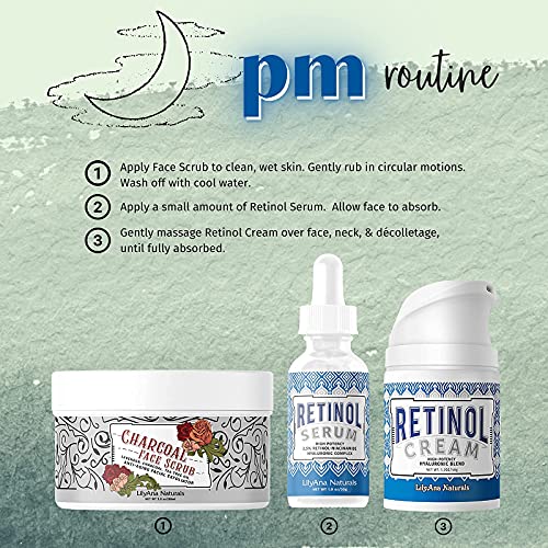 Retinol Serum by LilyAna Naturals - Retinol Serum for Face has pure retinol (...