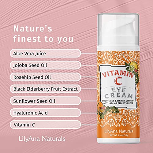 Vitamin C Eye Cream by LilyAna Naturals - Vitamin C Anti Aging Benefits for y...