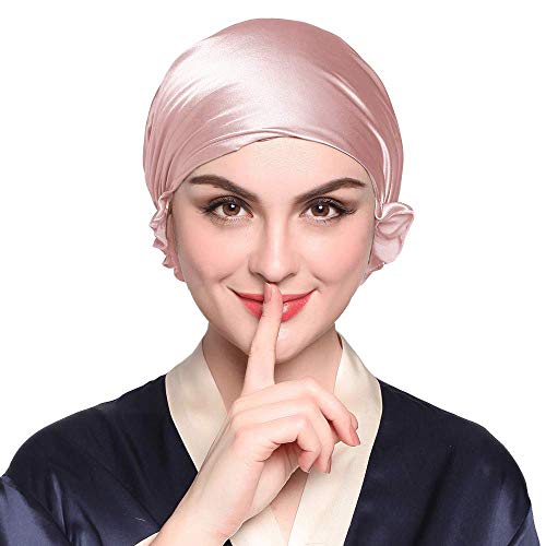 LilySilk Silk Sleeping Cap for Hair Stretchy -Night Cap- for Women 100 Real S...