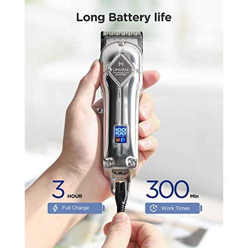 Limural Hair Clippers for Men + Cordless Close Cutting T-Blade Trimmer Kit, P...
