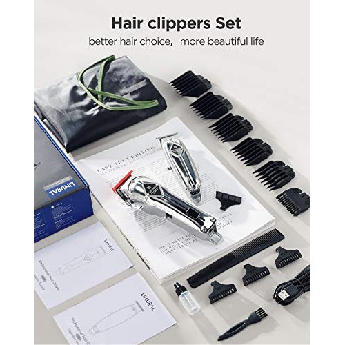 Limural Hair Clippers for Men + Cordless Close Cutting T-Blade Trimmer Kit, P...
